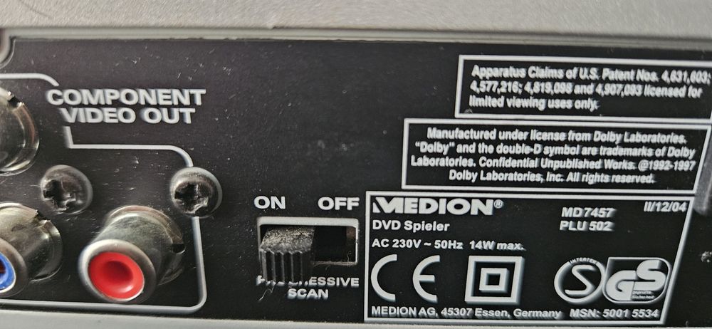 DVD Sony Medion .