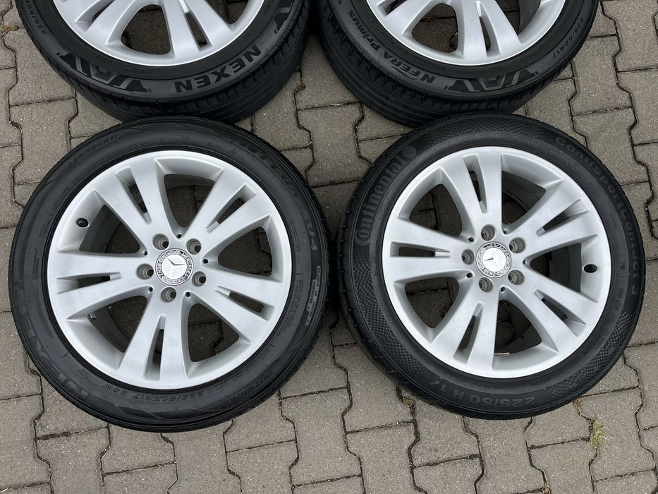 Jante aliaj 5x112mm, anvelope vara 225/50 R17, Mercedes, Audi, Seat Skoda VW