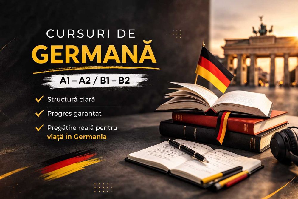 Cursuri Germană A1–B2 | Modul Structurat | Online