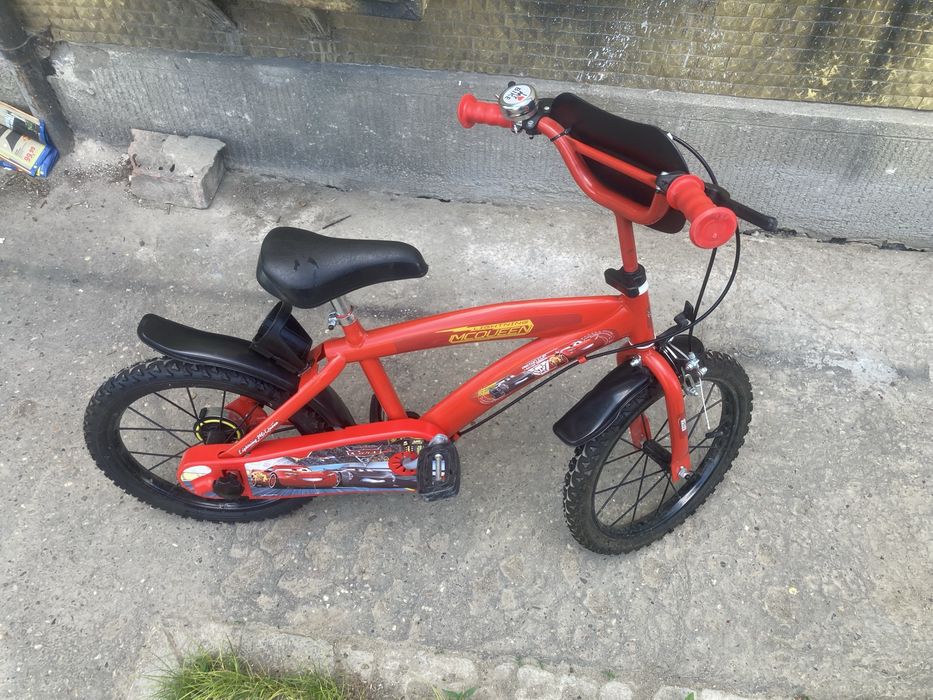 Bicicleta Copii Car Kids Disney cu Roti de 16” varsta 4-7 Ani