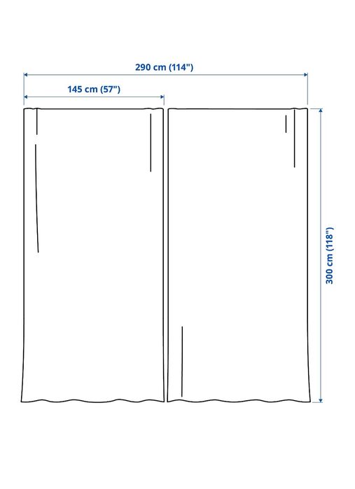 Set draperie ikea opaca 145×300, nefolosită
