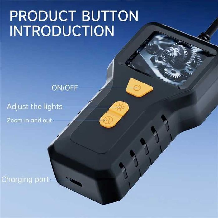 P240 2-инчов индустриален ендоскоп с 8 мм обектив 1080P HD