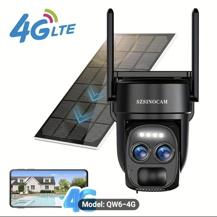 Camera supraveghere cu sim 4G acumulator panou solar ip
