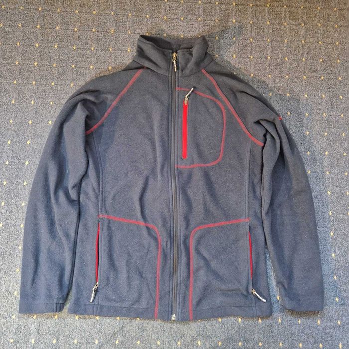 Jacheta fleece Columbia baieti copii L, bleumarin cu rosu