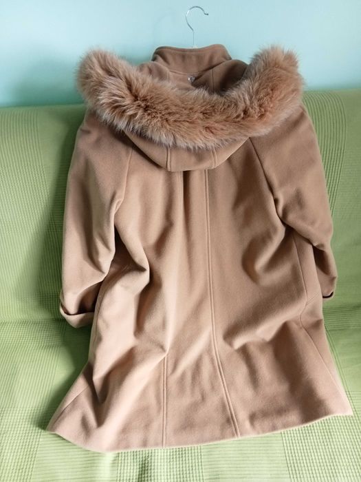 Palton stofa camel