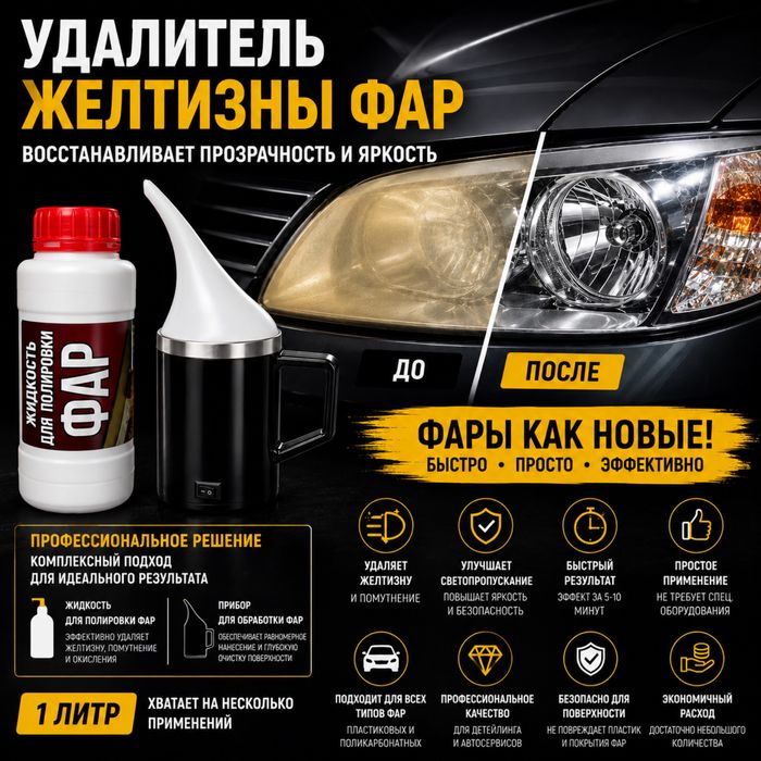 Химическая полировка фар и аппарат