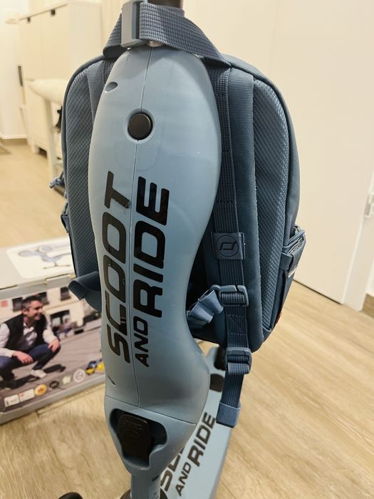 Scoot and ride trotineta, casca si rucsac