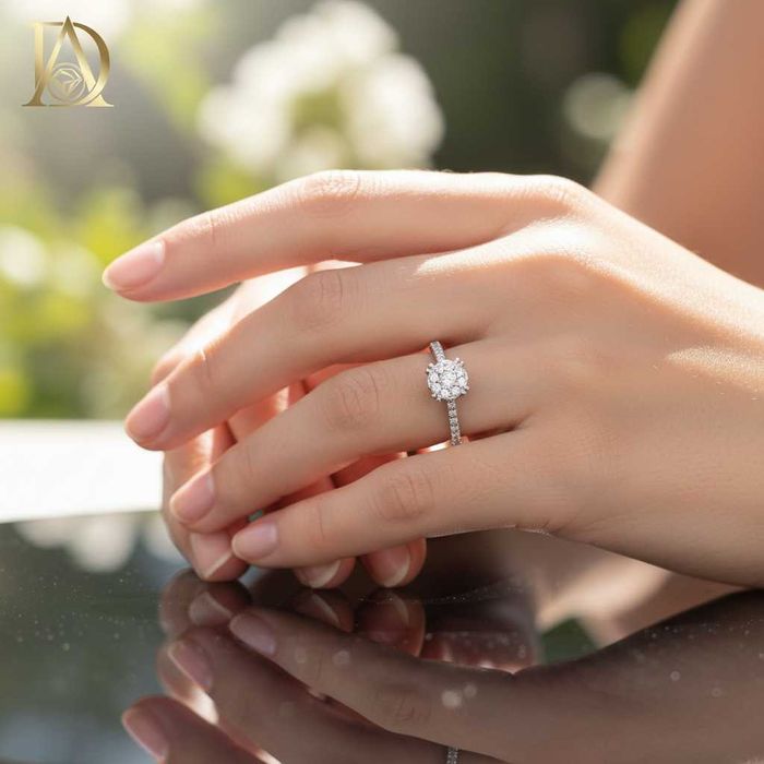 Нов Златен Пръстен с 0.55кт Естествени Диаманти