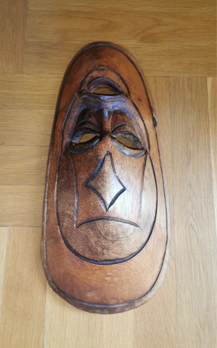 Маска африканска лице глава декор за стена етно арт трайбъл изкуство