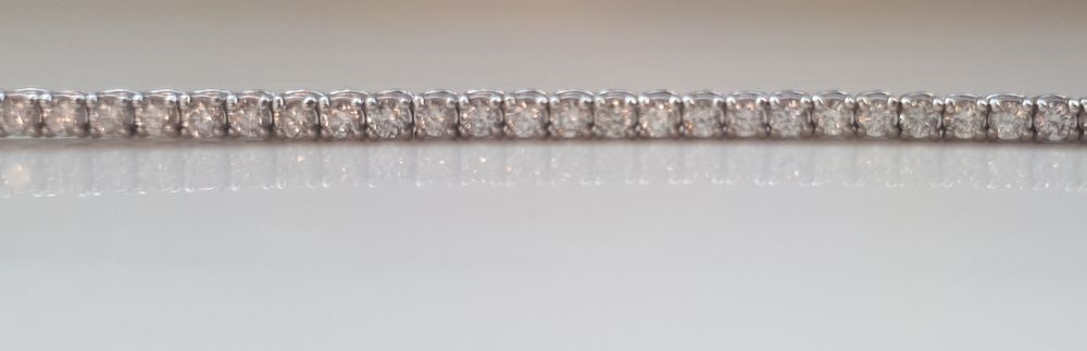 BRATARA TENIS DIAMANTE 2 Ct AUR ALB 14K Claritate SI1 culoare G Cert