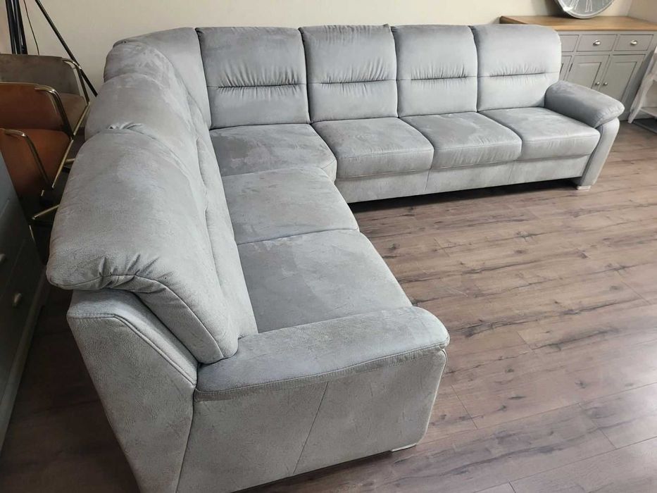 Светло сив ъглов диван от плат PP-HS10002