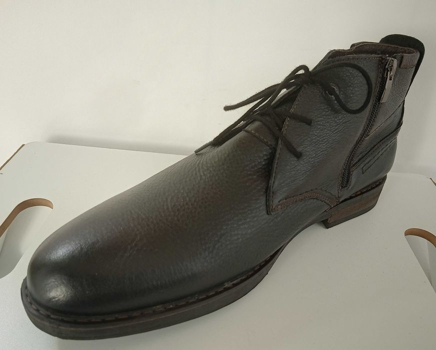 Ghete ankle plain toe premium Cat Italy 45 piele naturala