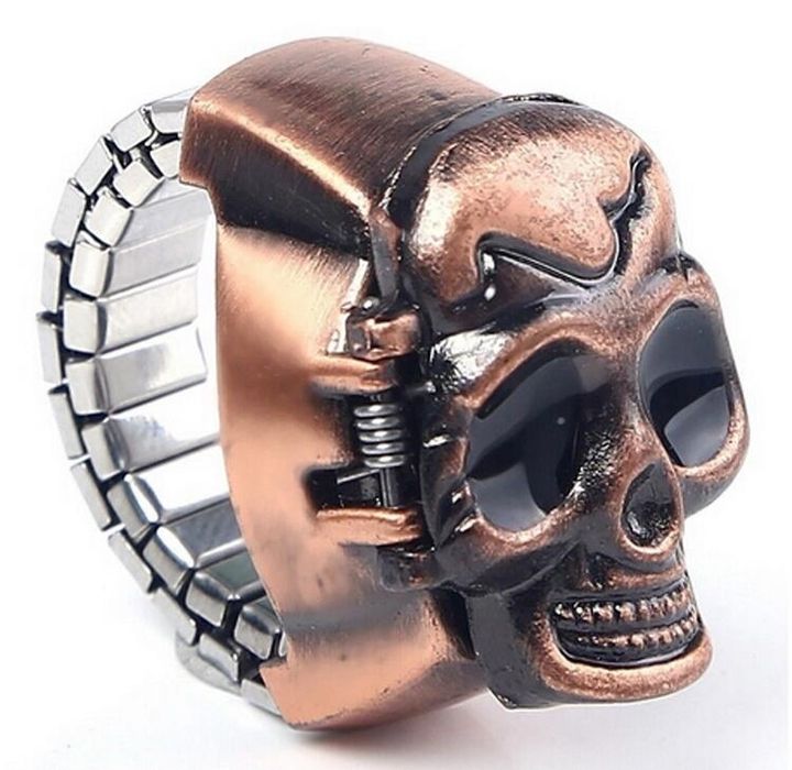 Ceas tip inel rock skull