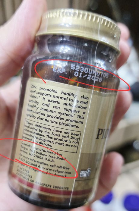 ДОСТАВКИ НЕТ Solgar цинк пиколинат 22мг 100шт 130 000 Made in USA