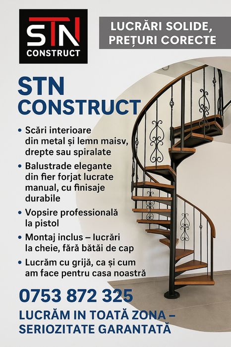 Scări spirala interioare  și exterioare