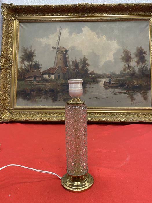 Френска лампа от кристал и месинг