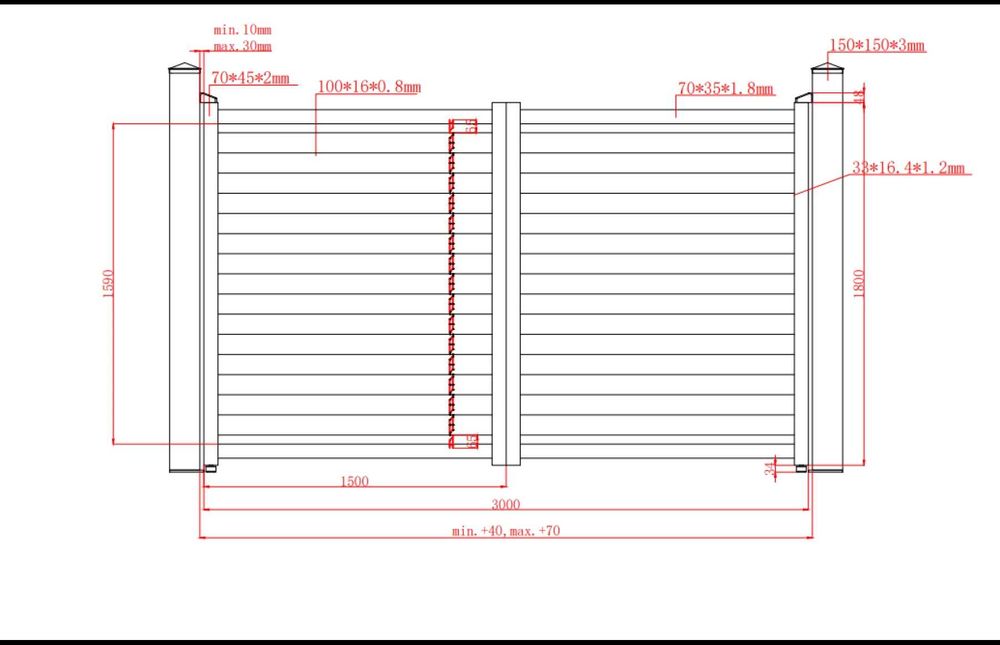 Гаражна врата за двор, дворна  врата, портална врата Жалузея Делукс