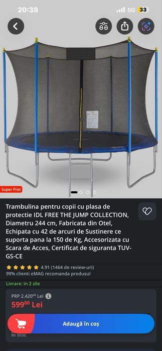 Vand trambulina , aproape nefolofita