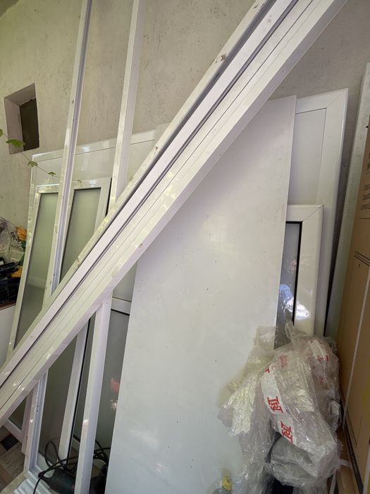 Usi gri de termopan,set panouri pvc
