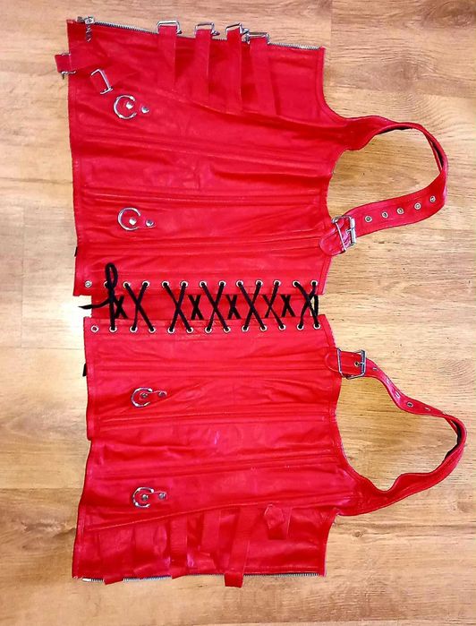 Кожен дамски оригинален готик корсет