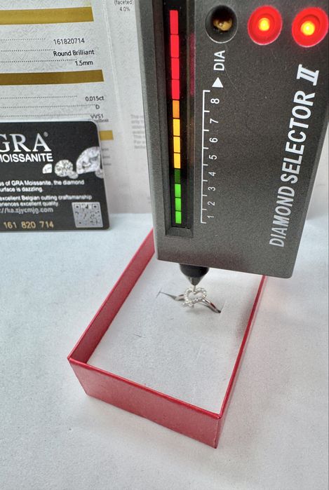 Сребърен пръстен с мойсанит (Диамант)