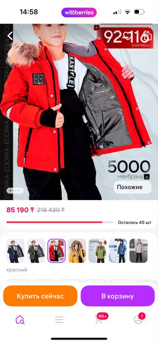 Зимний костюм (куртка комбинезон)