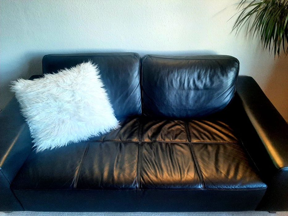 Canapea de piele de 2 persoane L-ungime 170cm×90cm latime