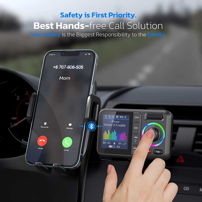KM28 Bluetooth FM трансмитер тип"Nulaxy*