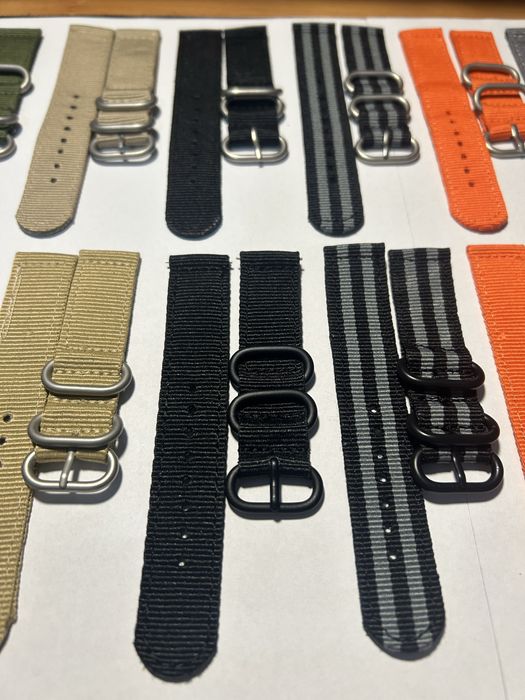 ceas nato curea strap 18 mm  20 mm telescop naylon  din 2 bucati