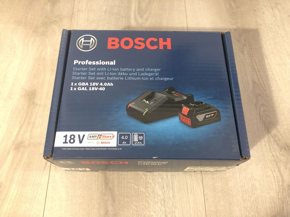 Set Bosch acumulator si incarcator, Li-Ion, 18 V, 4 Ah