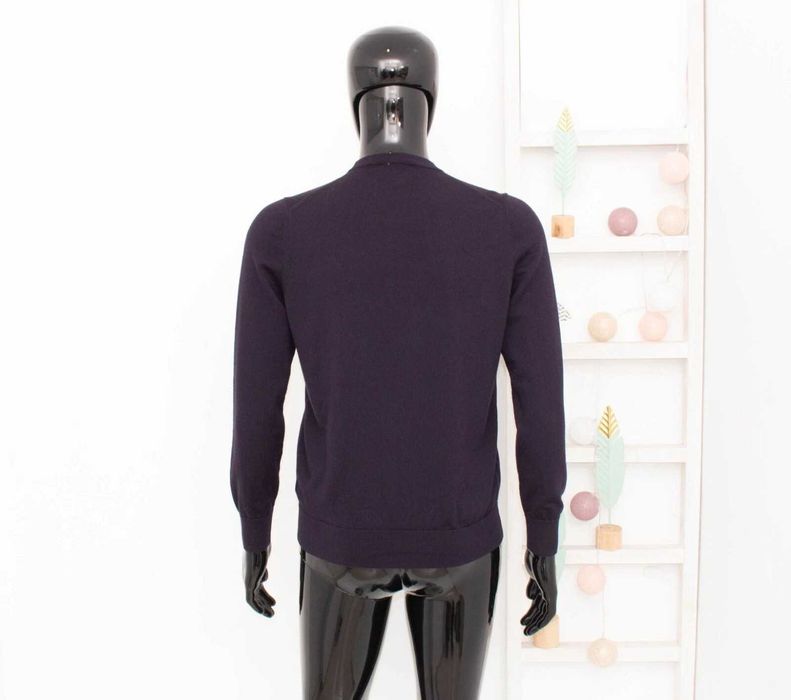 ARKET мъжки пуловер 100% вълна тъмно син S