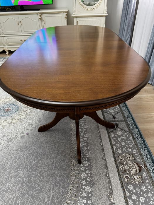 Стол из чистого дерева, раздвижной