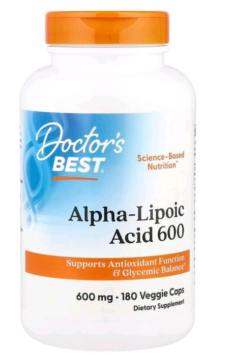 альфа-липоевая кислота 600 мг, 180 растительных капсул