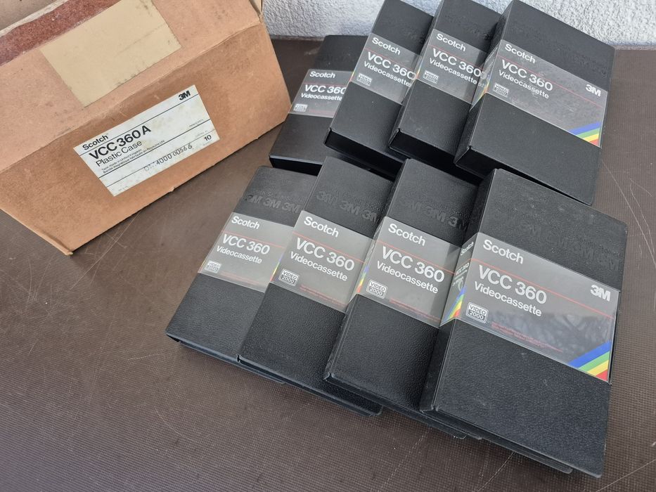Vând 8 casete video 2000 VCC Scotch ,360 minute 2×3h,ca Noi Nefolosite