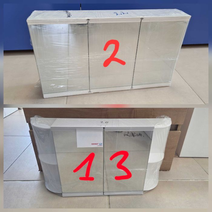 PVC Шкаф за Баня Различни Модели Огледало Водоустойчиви