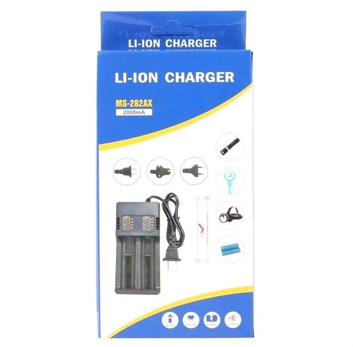 Incarcator Dublu priza 220V Smart acumulator 26650 18650 16340 14500