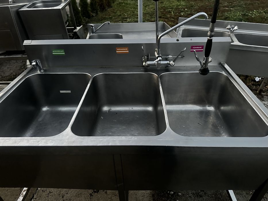 Мивка неръждаема стомана 3 корита