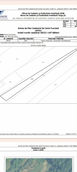 Teren intravilan Sat Moi, Comuna Balteni