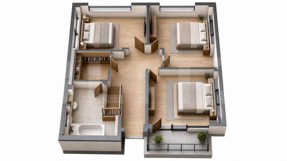 Casa tip duplex cu 4 dormitoare si 250 mp teren, zona Dedeman, Bistrit