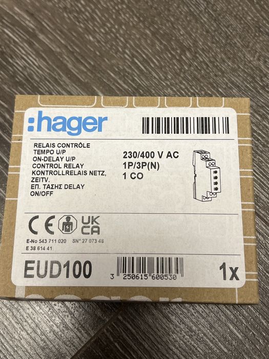 Releu monitorizare tensiune Hager EUD100