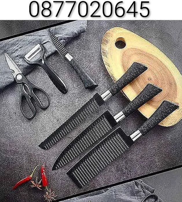 Немска. ZP-009 Професионален кухненски комплект ножове - 6 части,