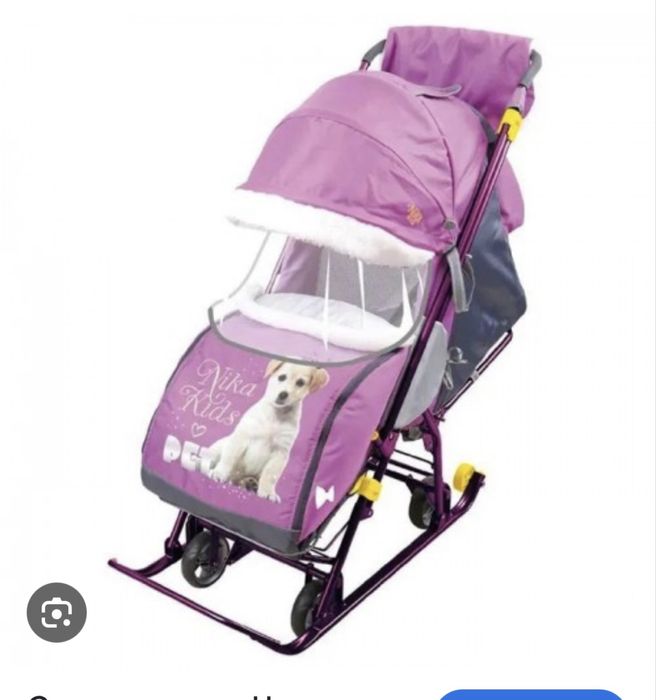 Санка коляска теплая