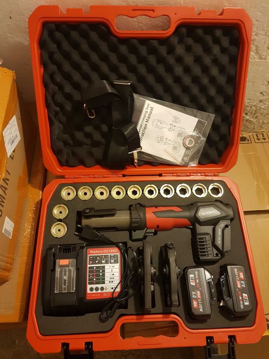 masina sertizat 3 in 1, 2 baterii 5Ah, bacuri TH U V M, cabluri CU/AL