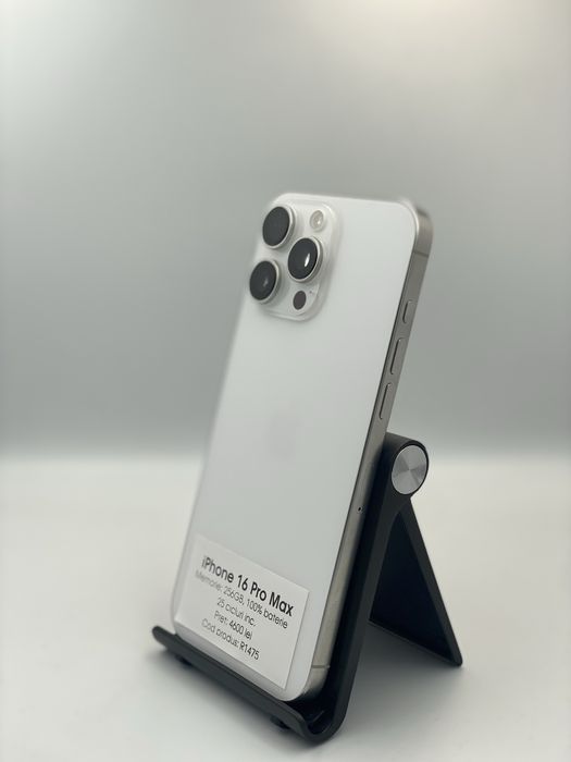 Iphone 16 Pro Max - 256GB, 100% baterie, 25 cicluri inc.,1 an garantie