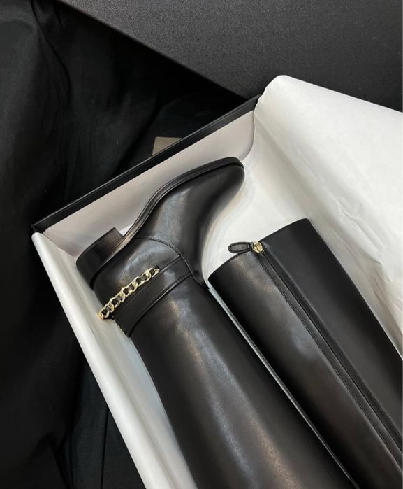 Дамски ботуши от естествена кожа Chanel