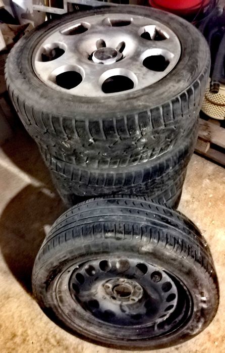 5+1 Roti Audi originale Jante Cauciucuri M+S iarna 205 55 16