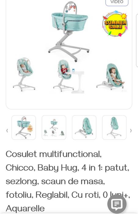 Cosulet bebe chicco, 4 in 1