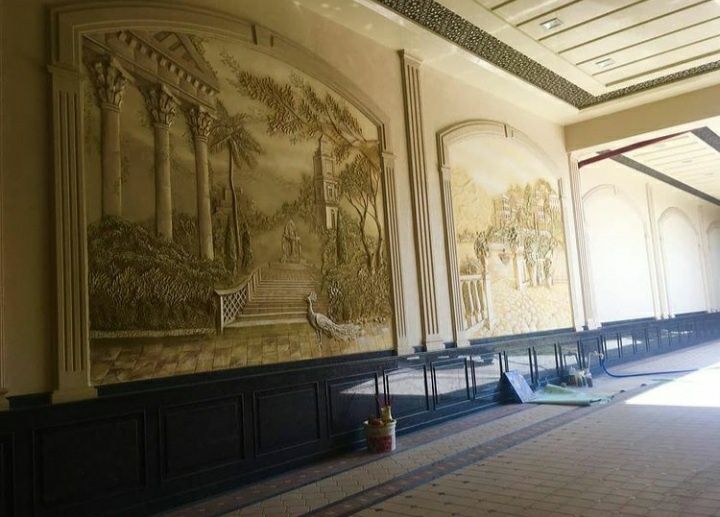 РАССОМ  Барелеф. Венецияанка Рельеф роспись Фонтан Водопад лепка