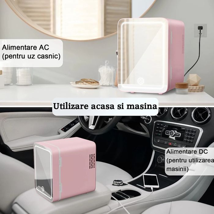 Mini frigider cosmetice, 4 litri, cu racire-incalzire