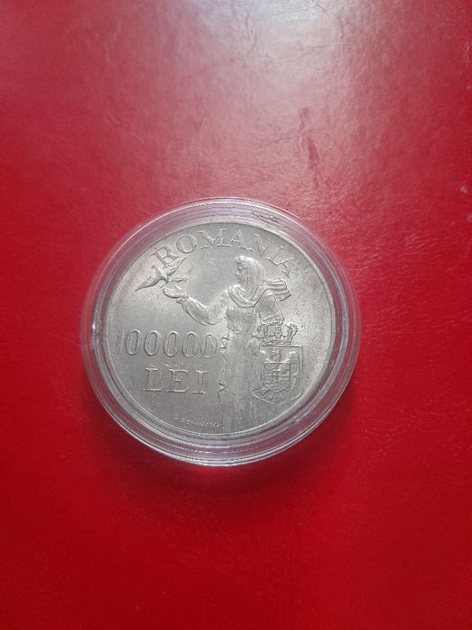 Monedă argint 100000 1946 Regele Mihai